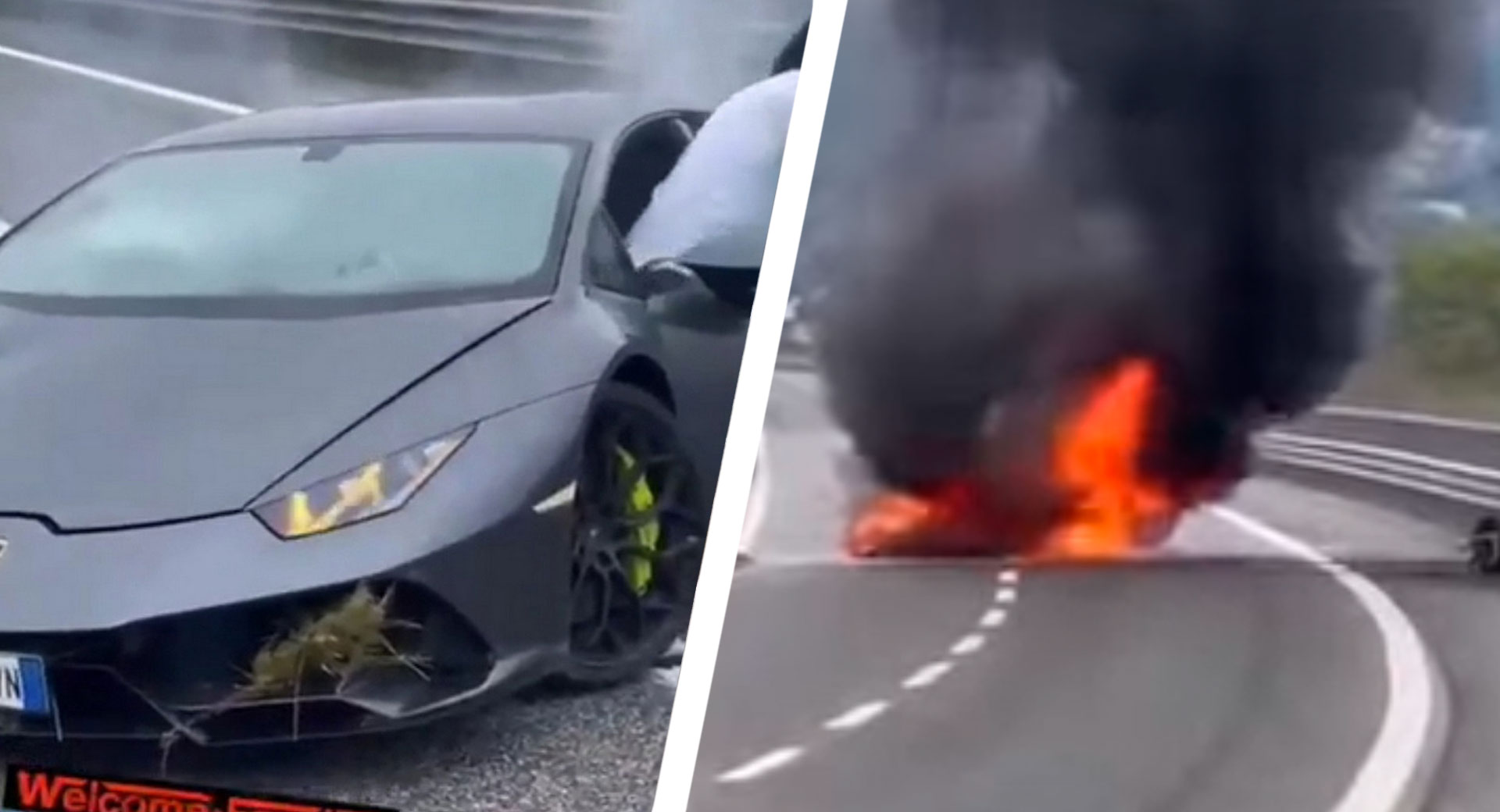 Lamborghini Huracán s’écrase et brûle après avoir été filmé à 186 MPH sur l’autoroute italienne