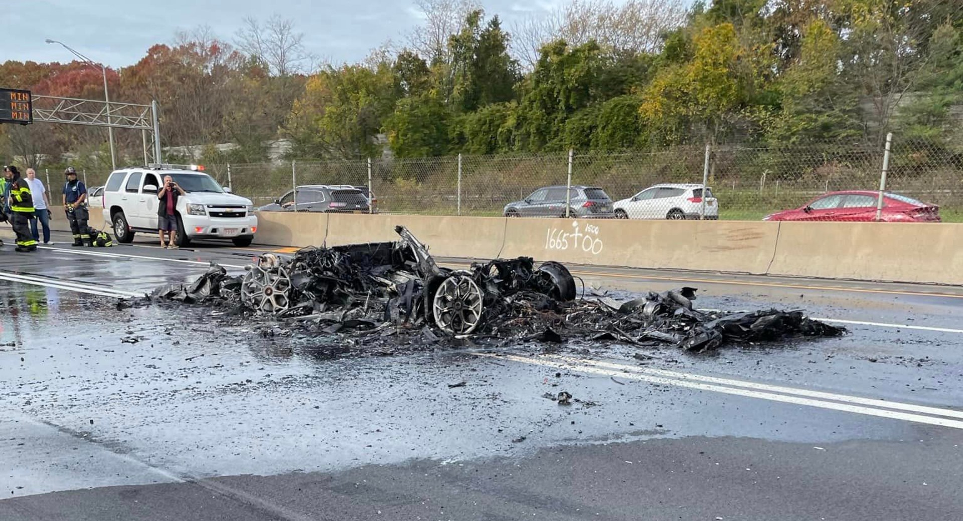 Two Lamborghinis Collide And One Rare Aventador SVJ Roadster Goes Up In Smoke