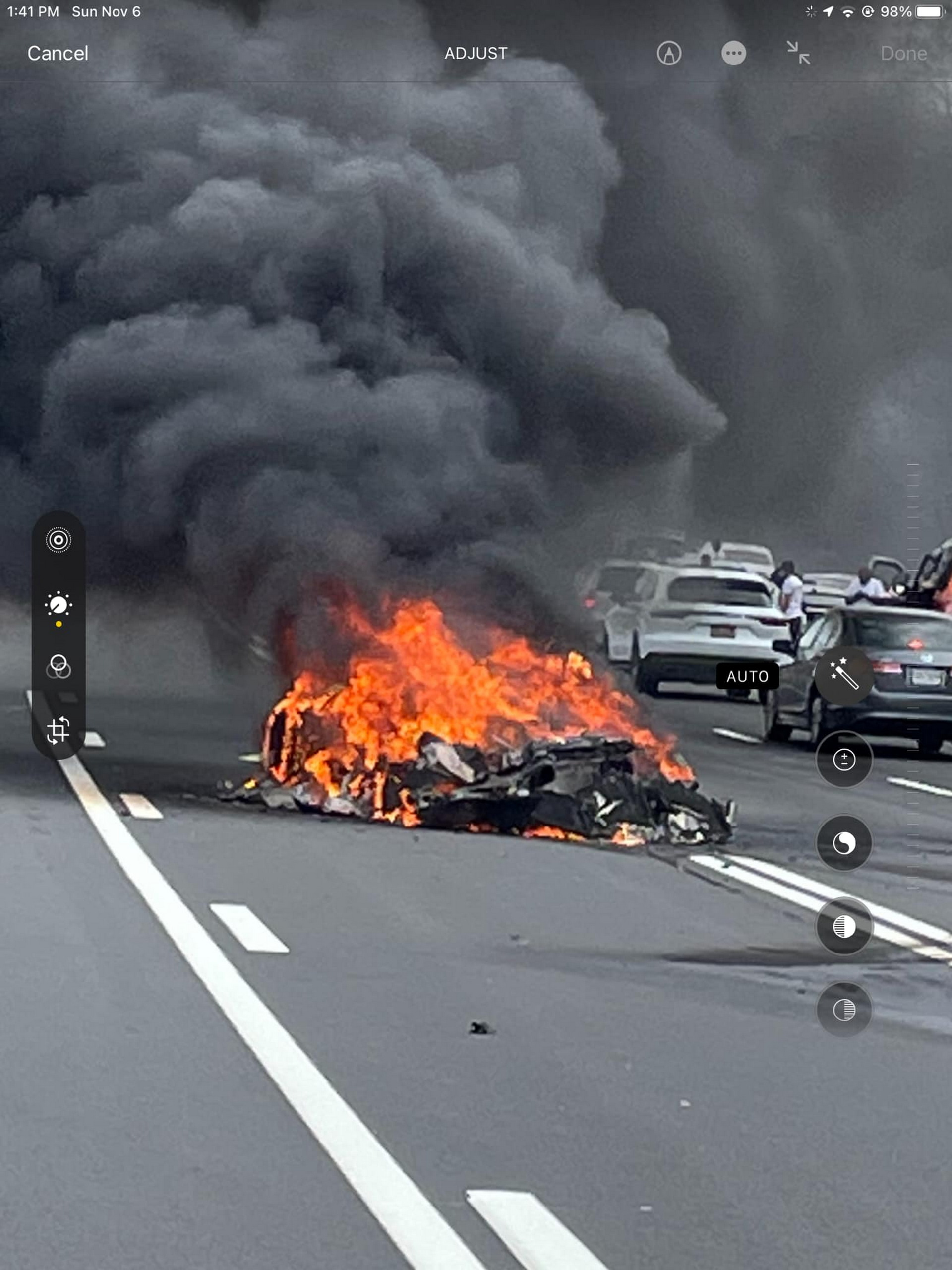 Two Lamborghinis Collide And One Rare Aventador SVJ Roadster Goes Up In Smoke