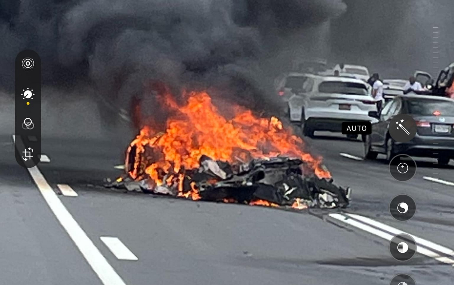 Two Lamborghinis Collide And One Rare Aventador SVJ Roadster Goes Up In Smoke