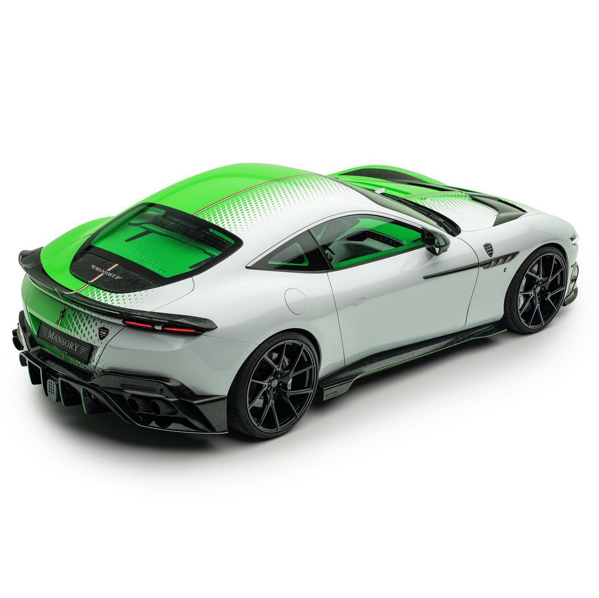 Mansory Tempesta Verde Is A Half-Green Half-White Ferrari Roma