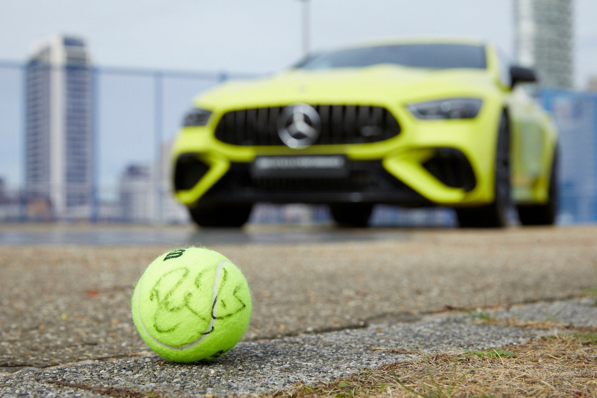 Mercedes-AMG’s Bright Yellow GT 63 S E Was Designed With Tennis Legend Roger Federer
