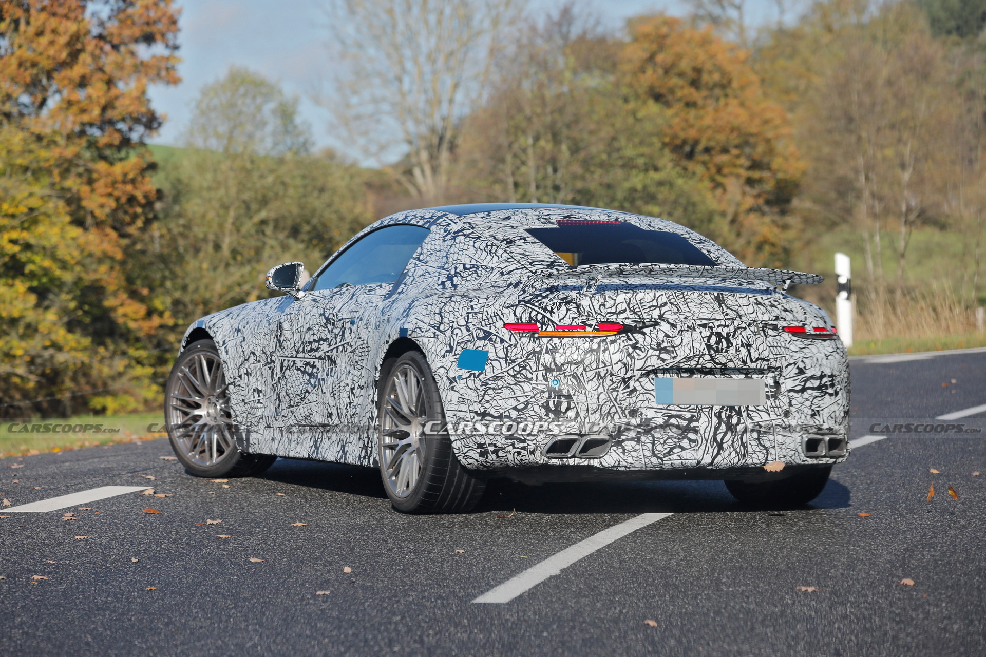 2024 Mercedes-AMG GT Spied With A Fixed Rear Wing