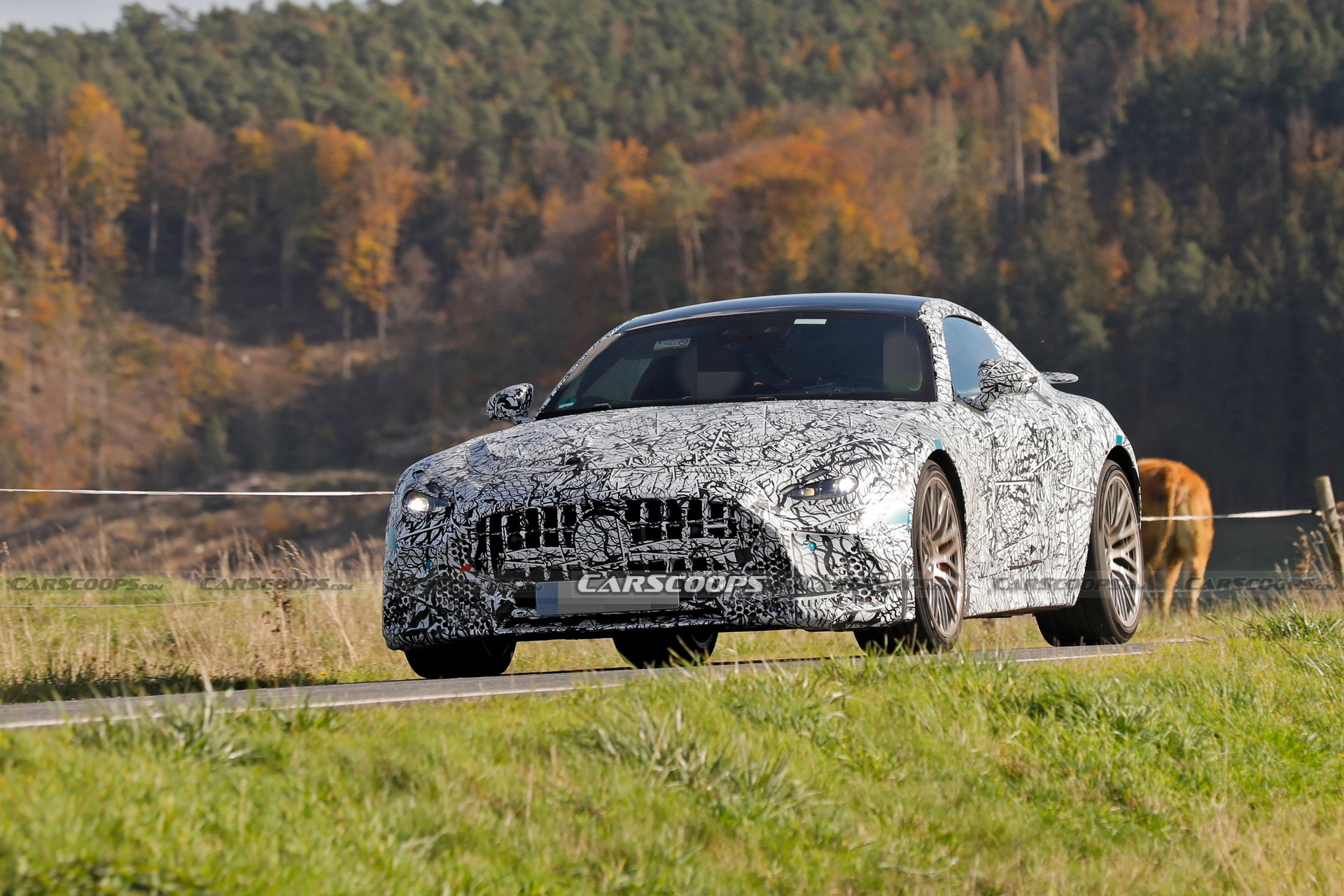 2024 Mercedes-AMG GT Spied With A Fixed Rear Wing