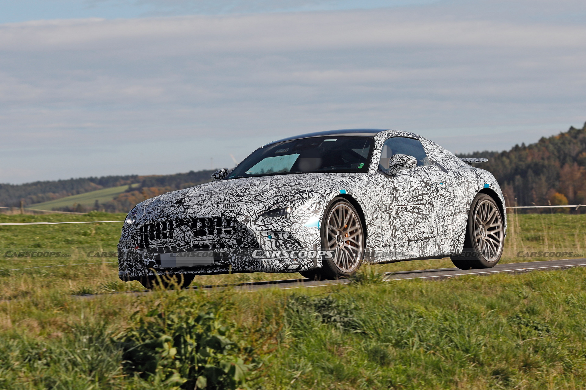 2024 Mercedes-AMG GT Spied With A Fixed Rear Wing