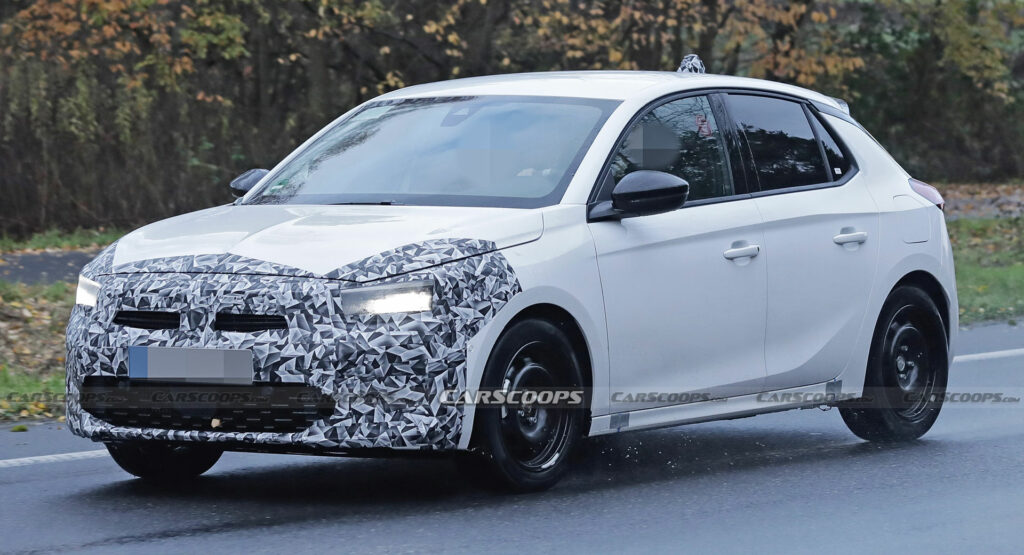  Get A Better Look At The 2024 Opel Corsa Facelift On The Open Road