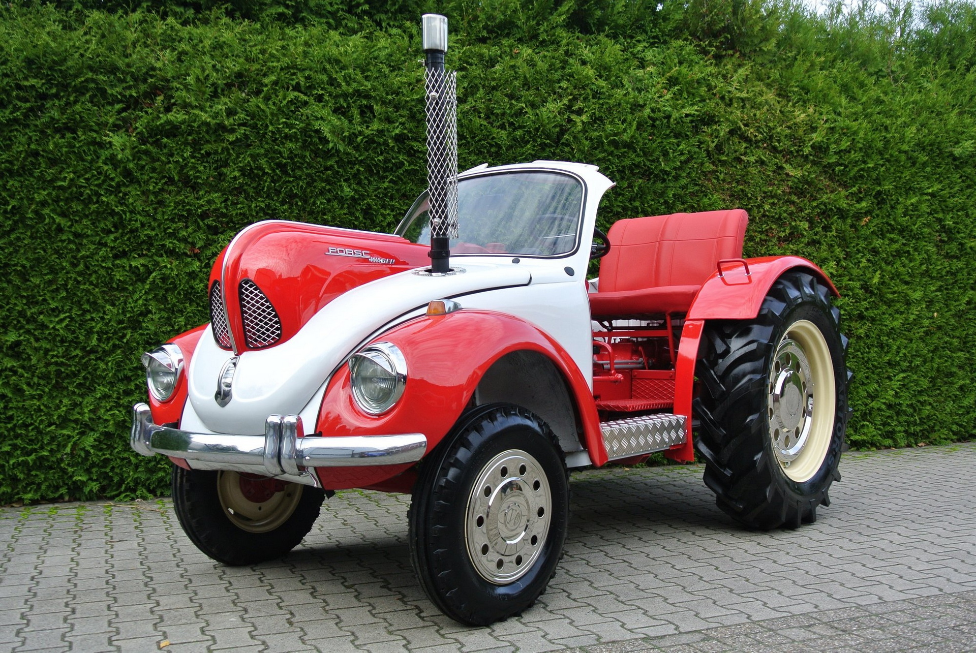 This Porsche Tractor Cosplaying As A VW Beetle Is Definitely An Acquired Taste