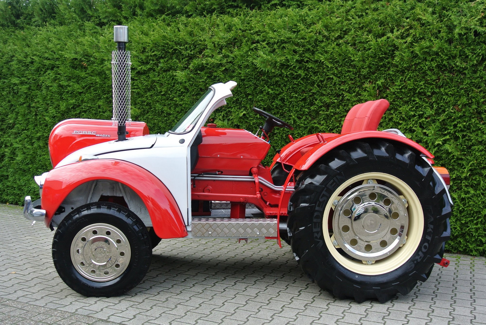This Porsche Tractor Cosplaying As A VW Beetle Is Definitely An Acquired Taste