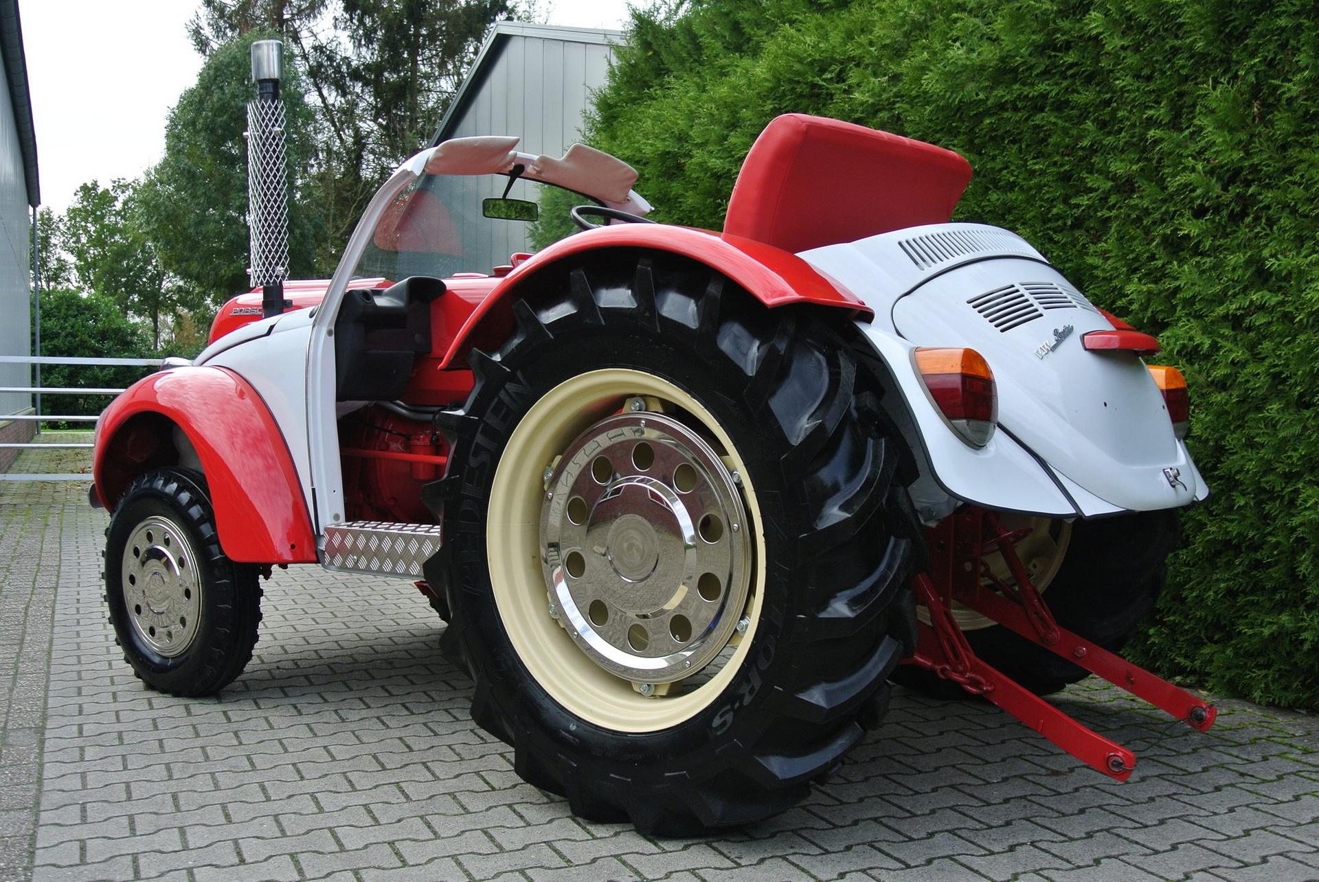 This Porsche Tractor Cosplaying As A VW Beetle Is Definitely An Acquired Taste