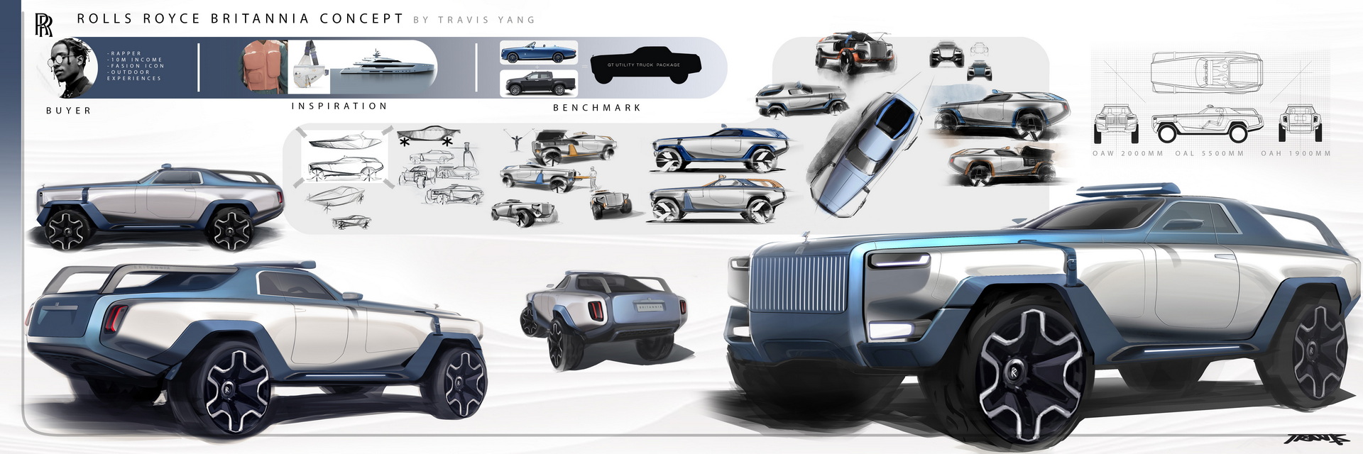 Rolls-Royce Britannia Pickup By Design Student Looks Worthy Of The Spirit Of Ecstasy