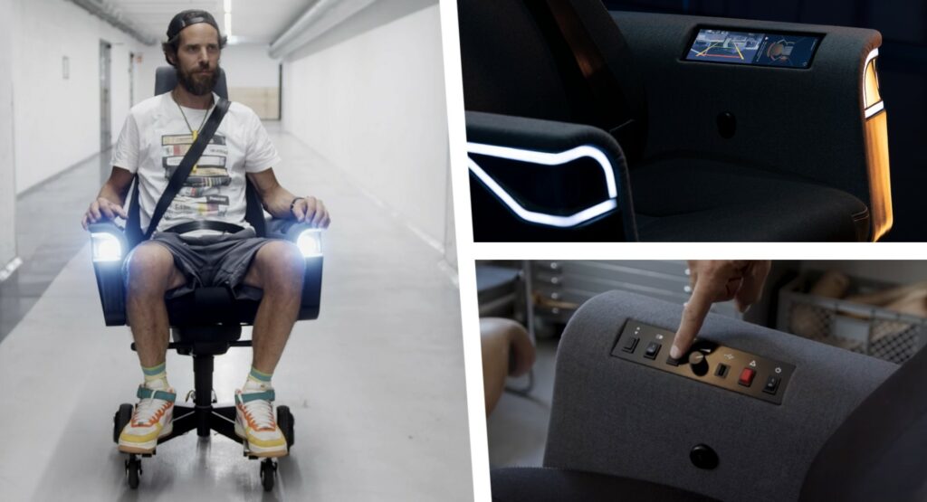  VW’s Electric Office Chair Is Heated, Drivable And Even Has An Infotainment System