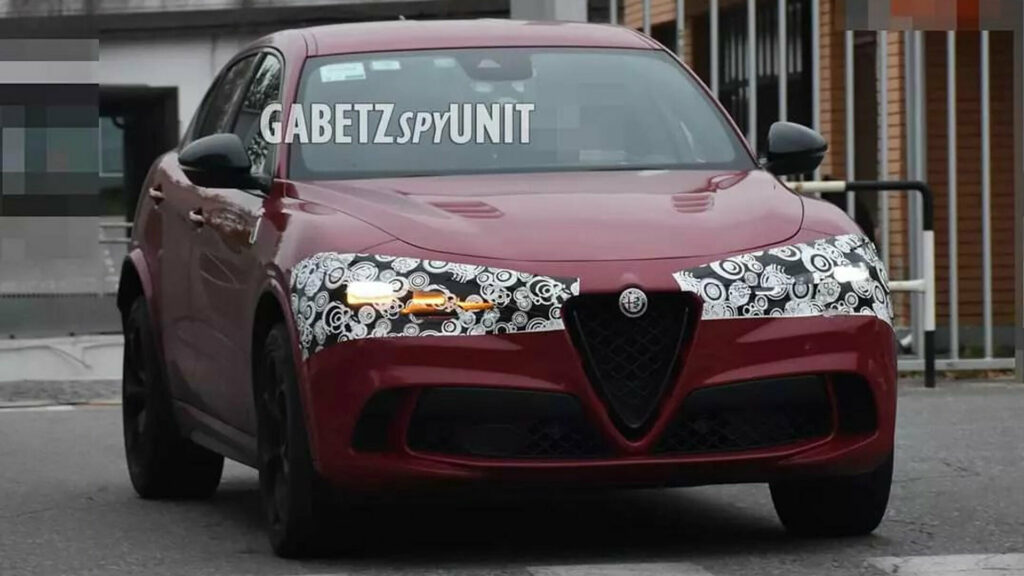  2024 Alfa Romeo Stelvio Quadrifoglio Spied Hiding Minor Changes