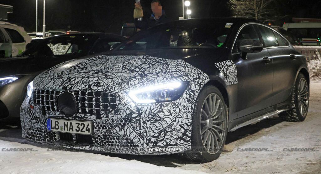  2024 Mercedes-AMG GT 4-Door Spied Inside And Out, Facelifted Model Set For An Evolutionary Update