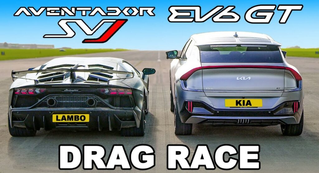  The Kia EV6 GT Is Stupidly Fast, But Is It Lamborghini Aventador SVJ Fast?