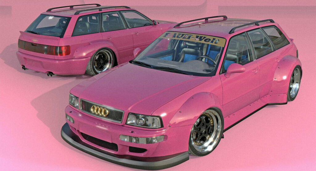  Audi RS2 Gets A Fictional Over-The-Top Widebody Makeover