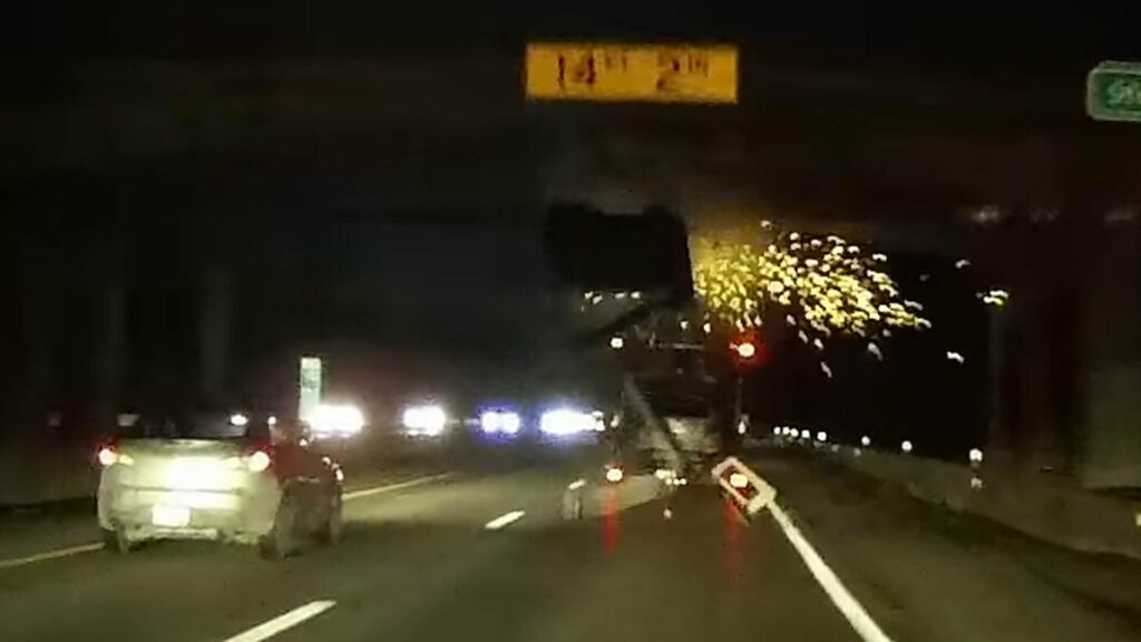  Car Hauler Hits Bridge, Turns Jeep Into Instant Convertible