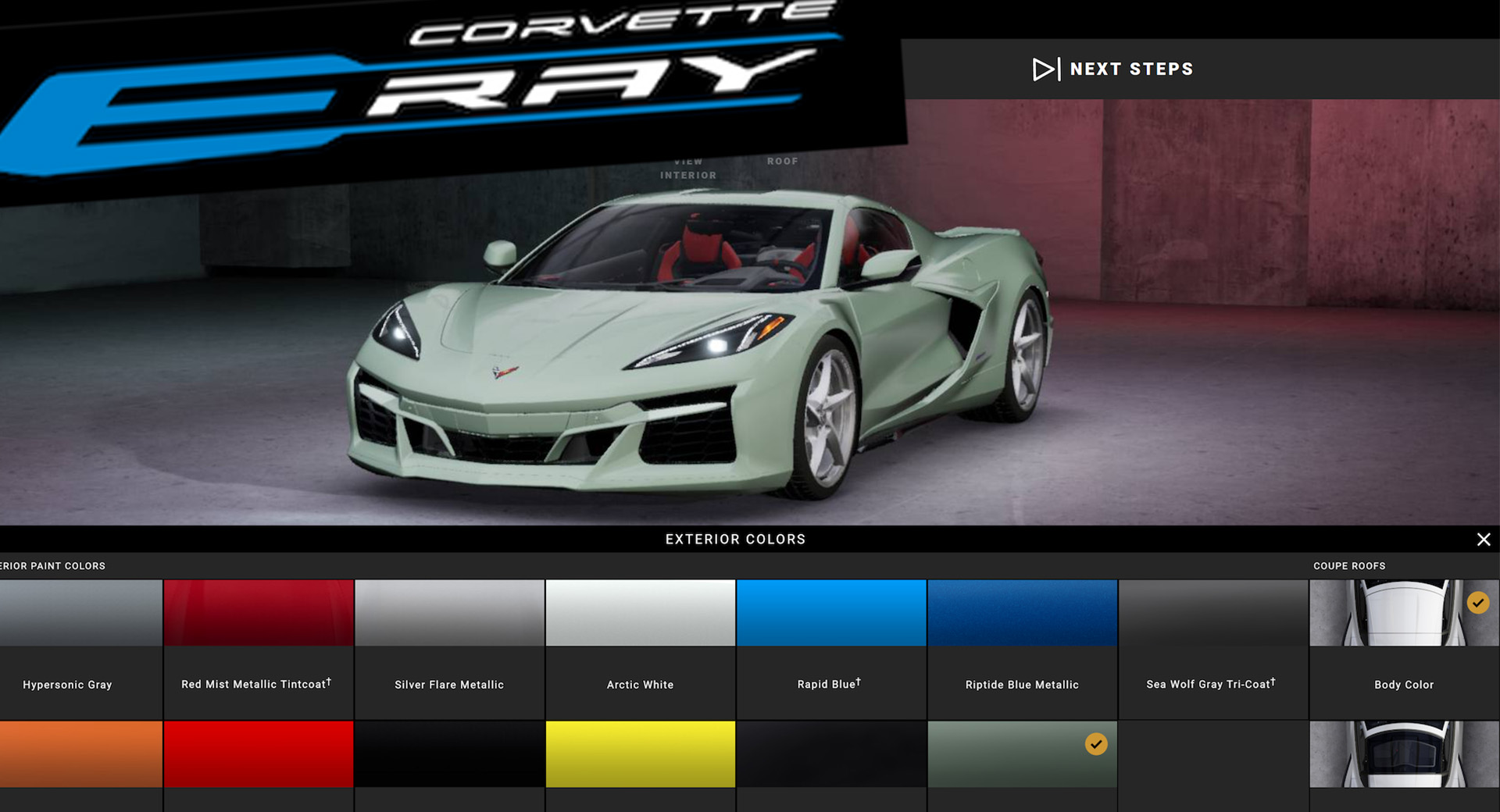 La Corvette E-Ray hybride 2024 fuit accidentellement sur le configurateur Chevy