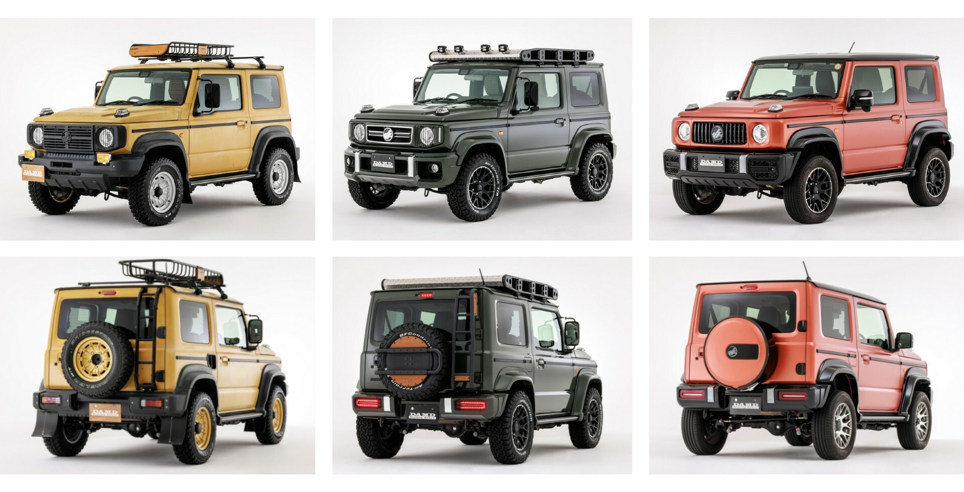 Damd Shows Suzuki Jimny SUVs Styled After G-Class, A Defender Van And A
