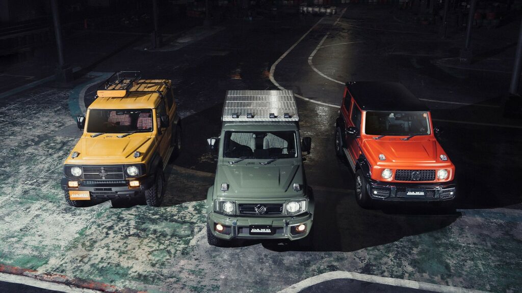  Damd Shows Suzuki Jimny SUVs Styled After G-Class, A Defender Van And A Tuned Hustler