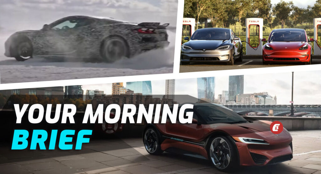  2024 Corvette E-Ray Teased, Brand New Z06’s V8 Dies, Tesla Stranded In Sub-Zero: Your Morning Brief