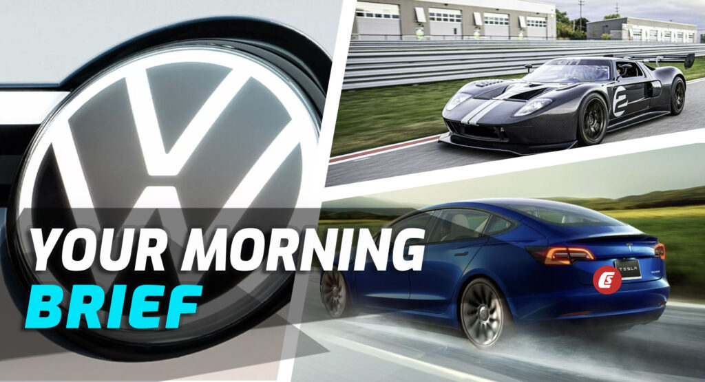     Tesla FSD Ad Ban, VW's Upcoming EV & Ford GT-Inspired Tribute: Your Morning Roundup