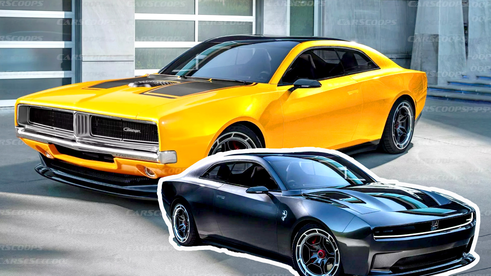 We Face-Swapped The Dodge Charger Daytona SRT EV Concept With Its ICE  Ancestors | Carscoops