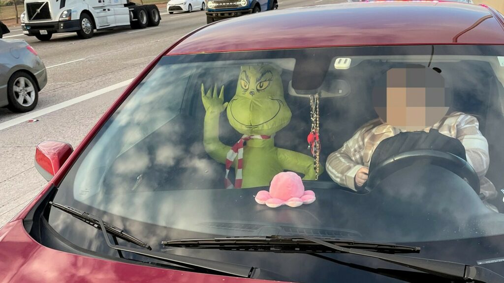  Inflatable Grinch Gets Arizona Driver In HOV Lane Ticketed