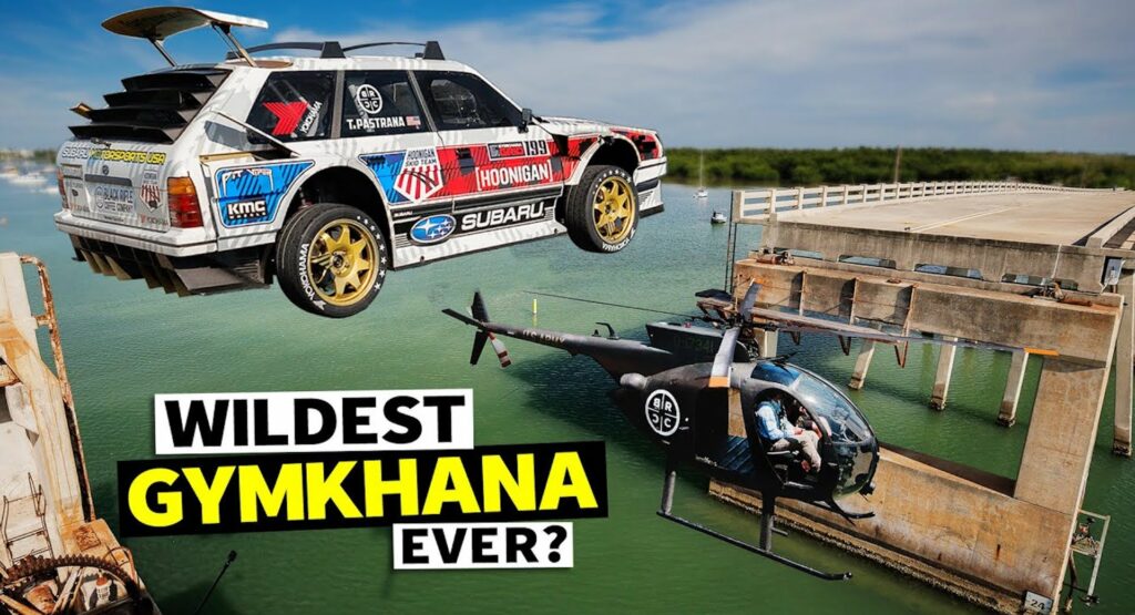  862-HP Subara Wagon Dices With Monster Trucks, A Fighter Jet And 3000-HP El Camino In Gymkhana 2022