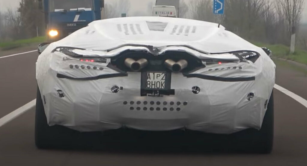  Check Out The Funky Exhaust Of This Lamborghini Prototype