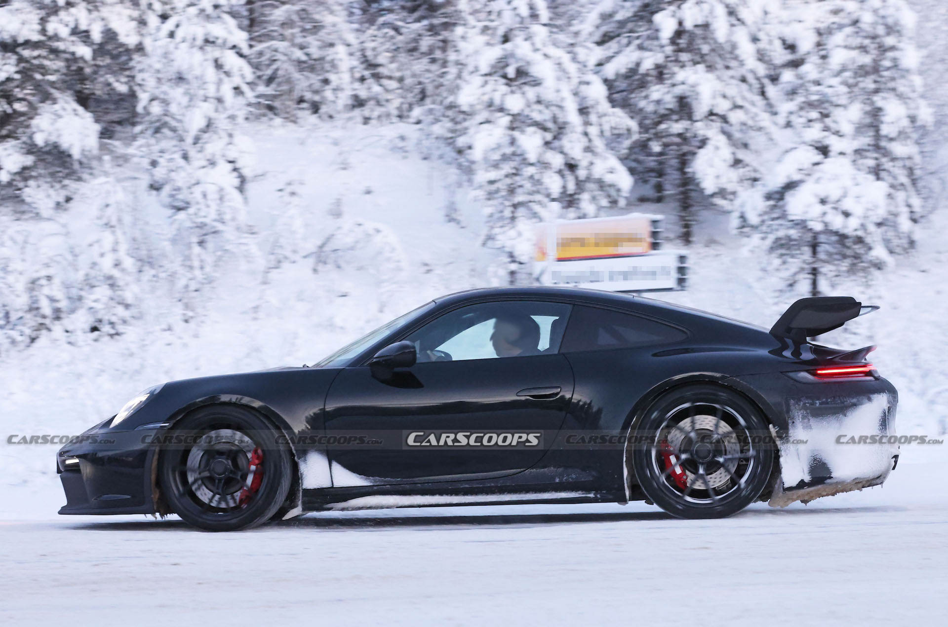 Facelifted 2024 Porsche 911 GT3, Touring And New ST Spotted Holding Their Own Winter Sports Festival