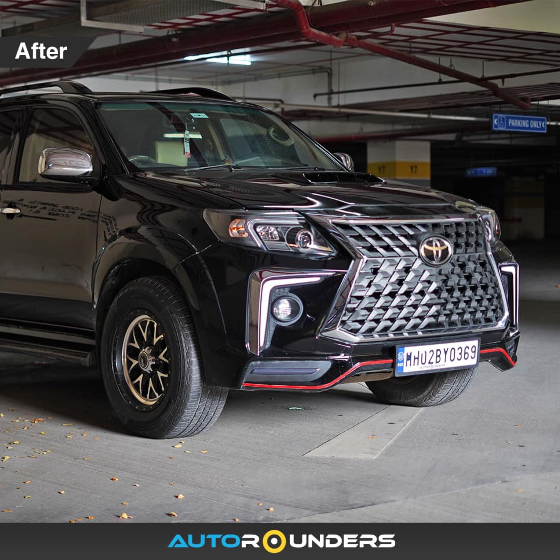 Kit Gives Old Toyota Fortuner A Modern Lexus Makeover