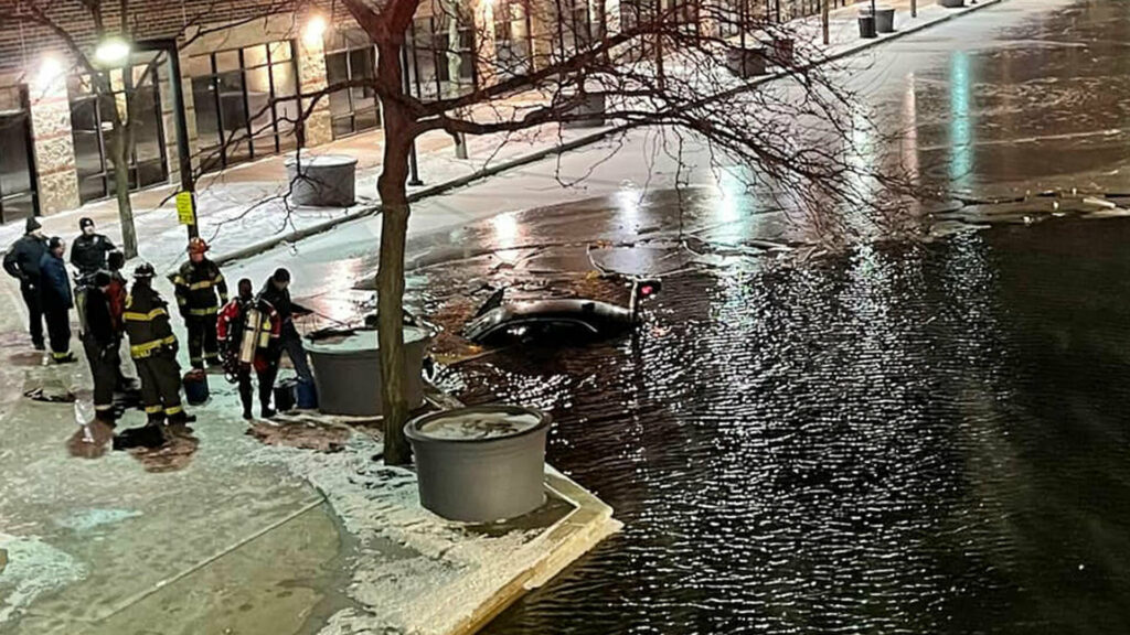 Woman Drives On Frozen Canal, Eventually Plunges Into Water, Blames It On GPS