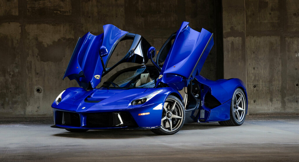  This Is The Only Ferrari LaFerrari Finished In Blue Elettrico Over A Crema Interior