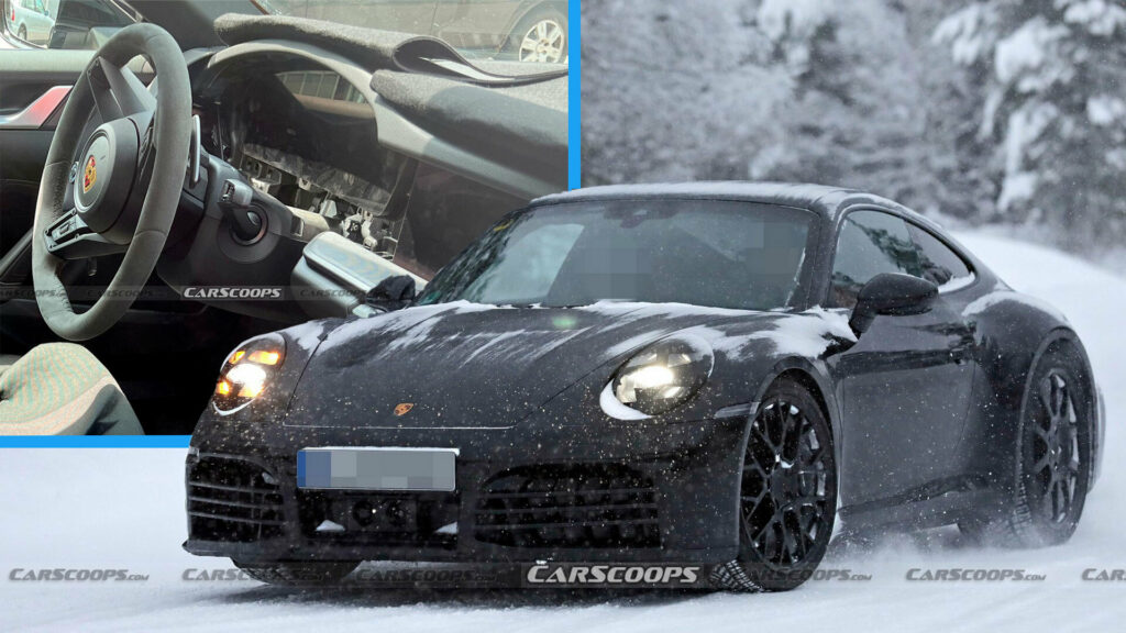  2024 Porsche 911 Plays In The Snow, Provides Another Look At New Digital Dash