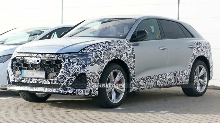 2025 Audi Q8 Facelift Makes Spy Debut Hiding Mild Changes | Carscoops
