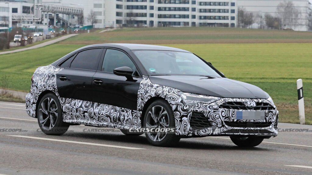 Facelifted Audi S3 Spied With Edgy New Headlight Design And Bumper Tweaks