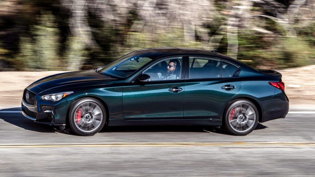  Infiniti Debuts Color-Shifting Black Opal Paint On 2023 Q50 Red Sport 400