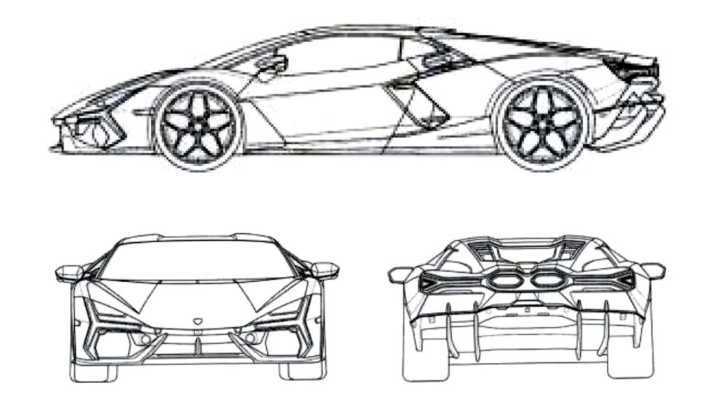  2024 Lamborghini Aventador V12 Successor Likely Revealed In Patent Designs