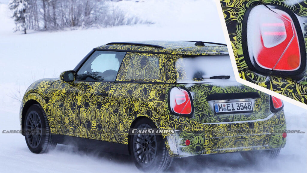 2024 Mini Hatch Will Share Leaked EV Version’s Weird Triangular Rear Lights