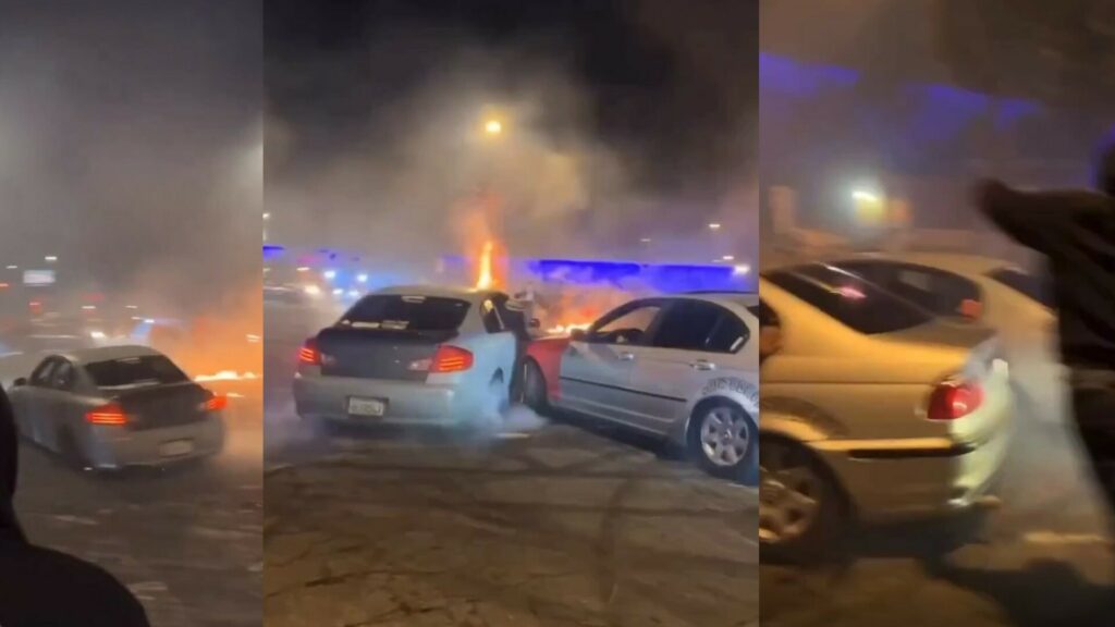  Infiniti And BMW Smash Into Each Other Like It’s A Demolition Derby At Sideshow