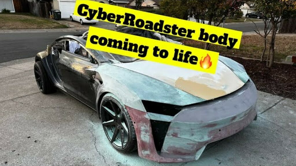  One Man Is Building A Model 3-Based Cyber Roadster Inspired By Future Tesla Products