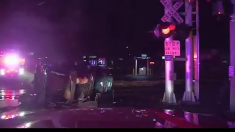  Watch Firefighters Rescue Driver Moments Before His Jeep Is Crushed By Train