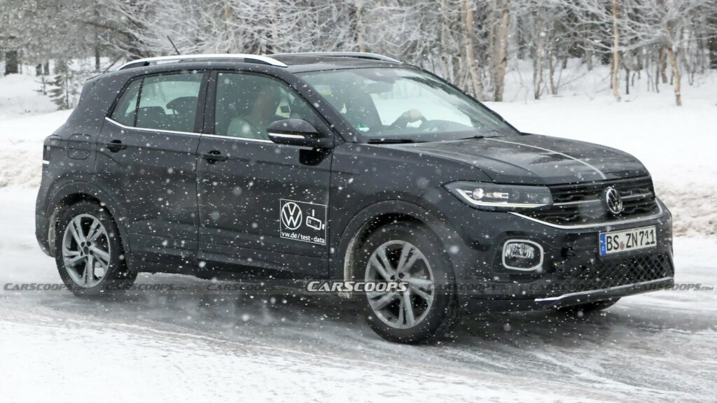  2024 VW T-Cross Facelift Makes Spy Debut With Deceptive Camo