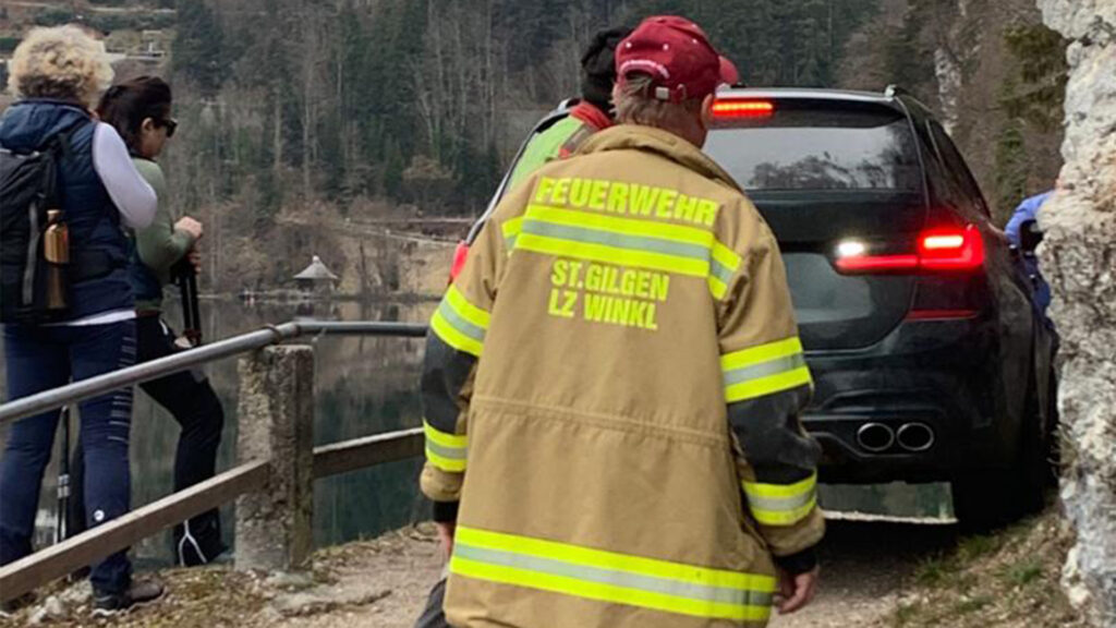 Elderly Alpina B3 Touring Driver Somehow Gets Stuck On Austrian Hiking ...