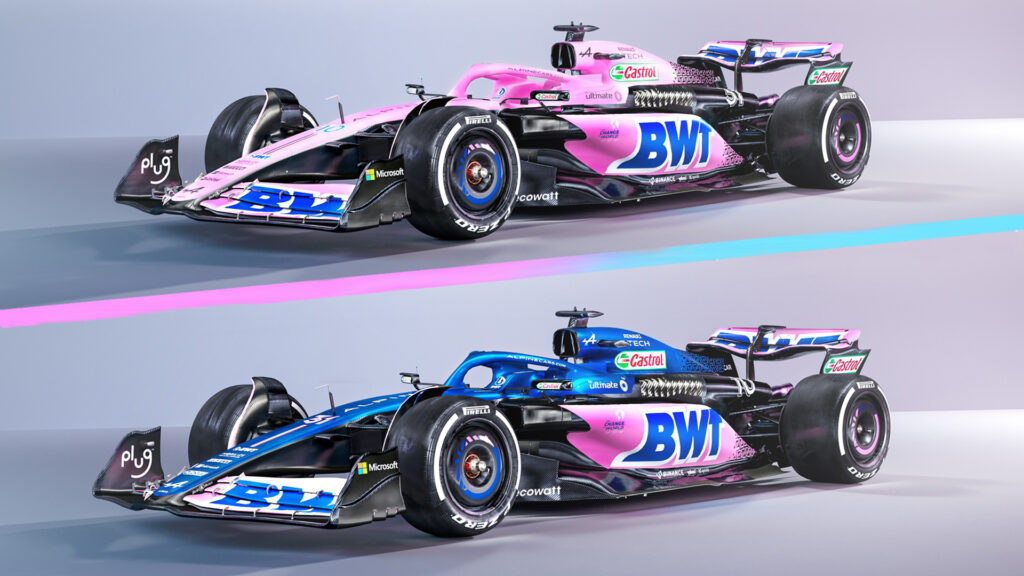  Alpine A523 Debuts Cute Pink Outfit To Finish Off The 2023 Formula 1 Grid