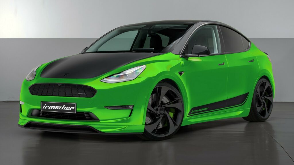  Tesla Model Y Gets A Flashy Makeover And Fake Spider Grille By Irmscher