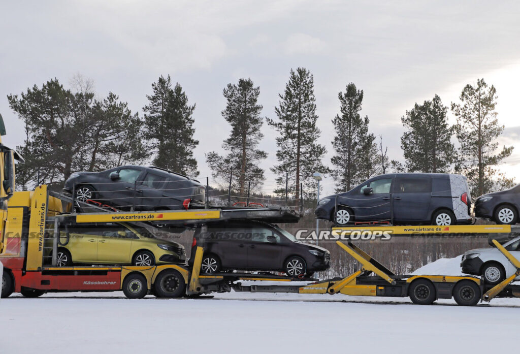  Long-Wheelbase 2024 Mercedes Citan Minivan Spied Making Space For Seven Seats
