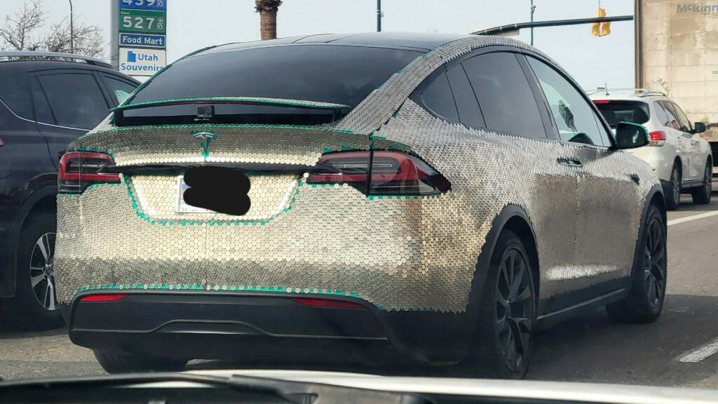 Tesla Covered In Nickels 1024x576 - Auto Recent