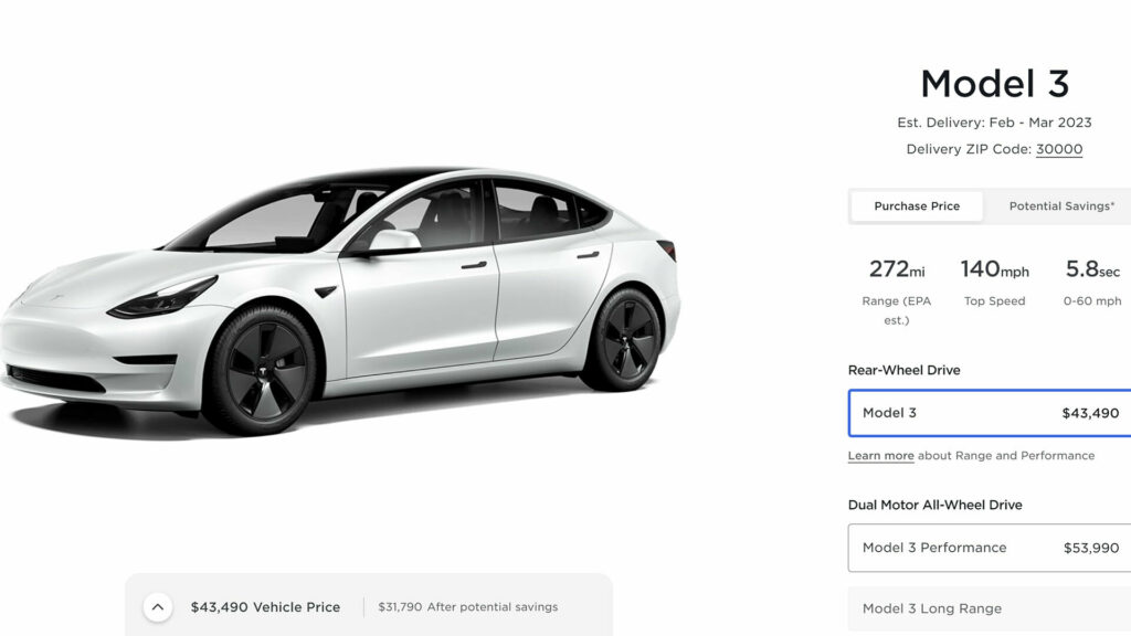 Tesla Finally Gets Rid Of Misleading ‘Potential Savings’ Prices And Shows True MSRP