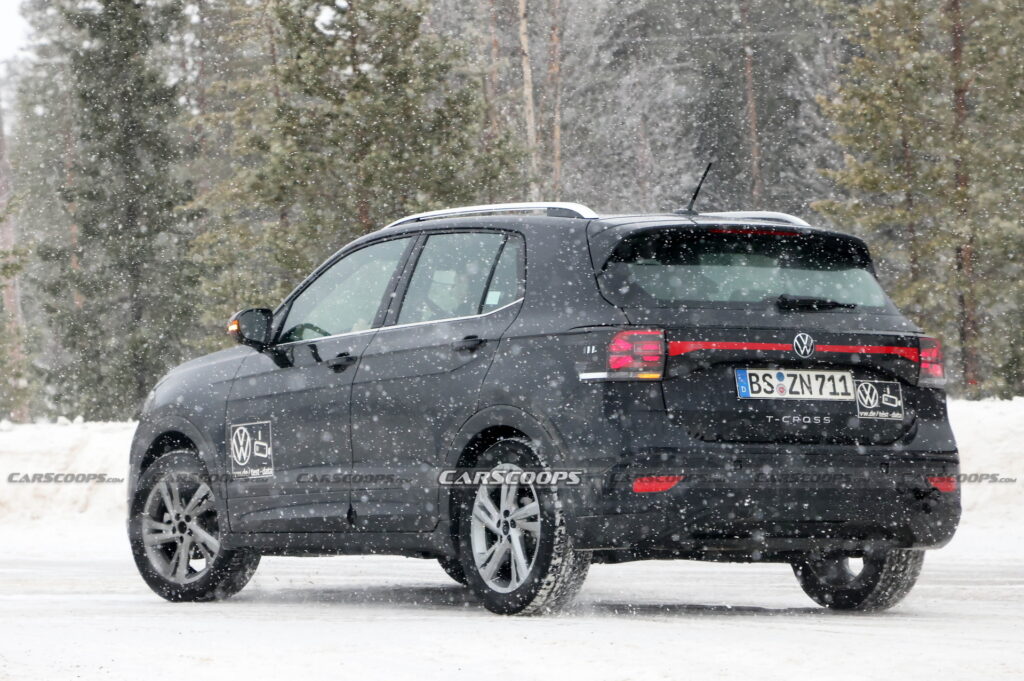 2024 VW T-Cross Facelift Makes Spy Debut With Deceptive Camo | Carscoops